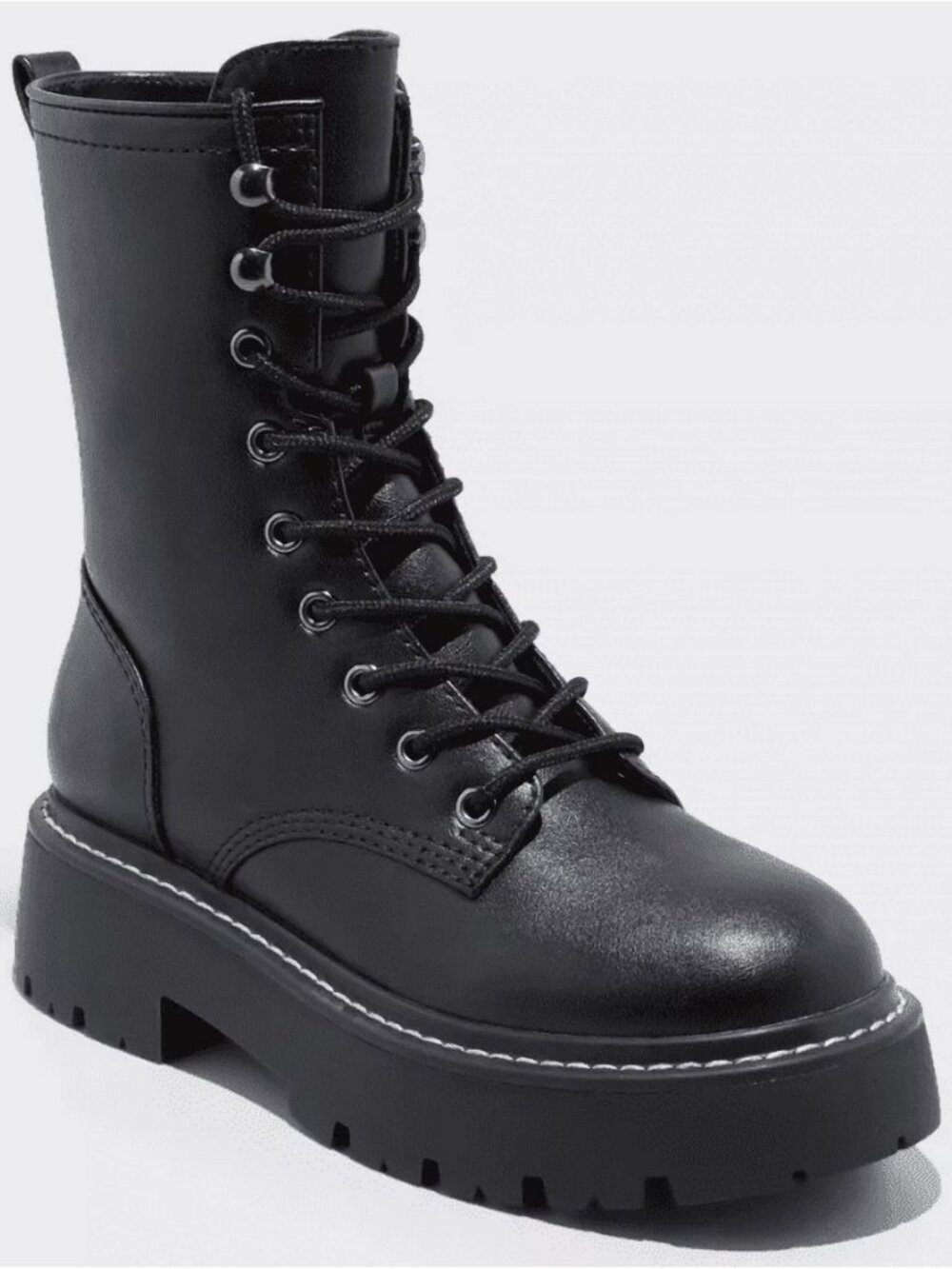 Wild Fable Women's Logan Black Combat Boots Goth Punk Emo Metal Alternative Sz 7